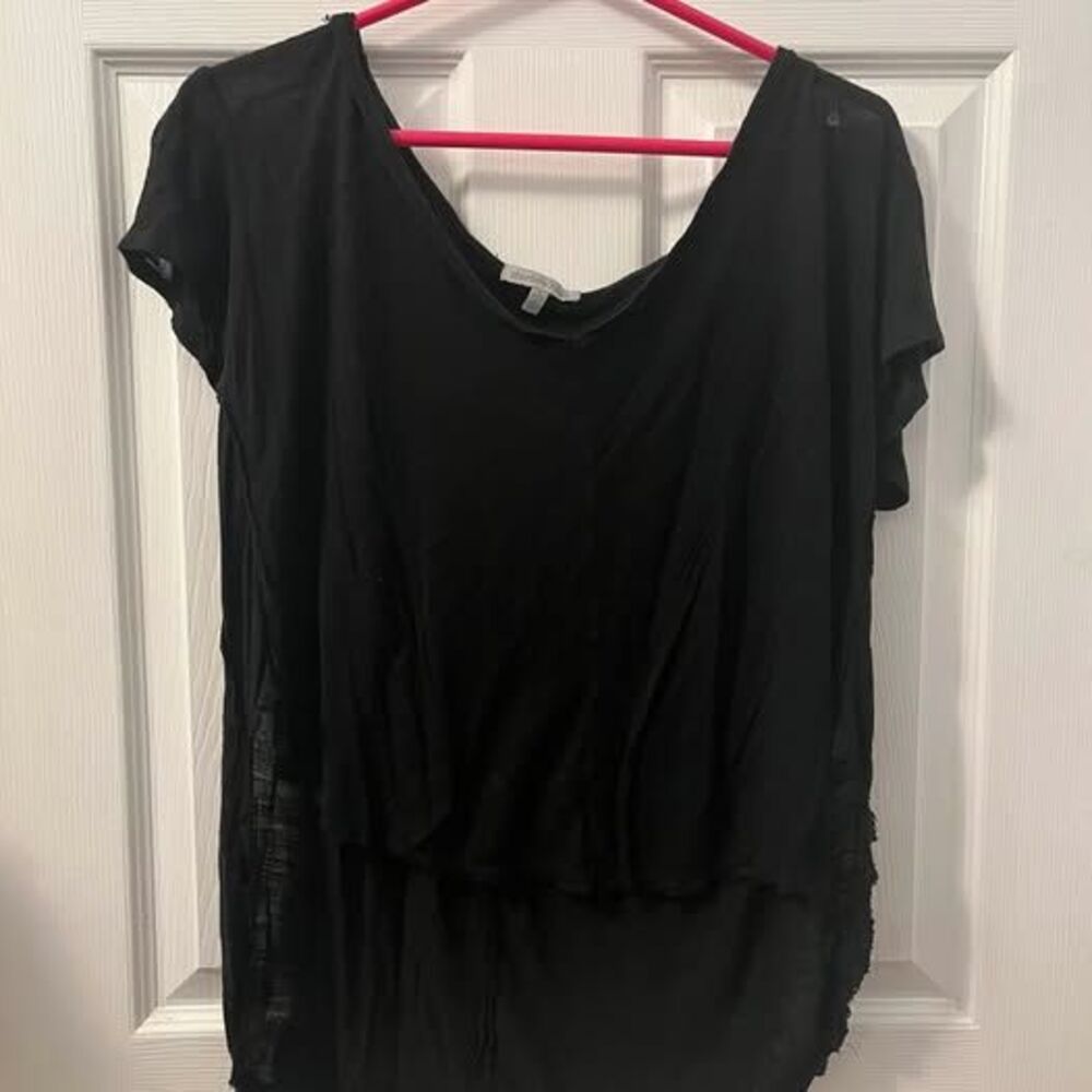 Charlotte Russe Black High-Low T-Shirt